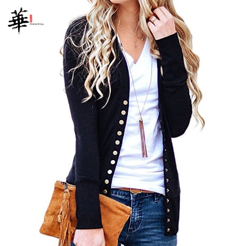 Autumn Collection! Women's Long Sleeve Knitted Cardigan.