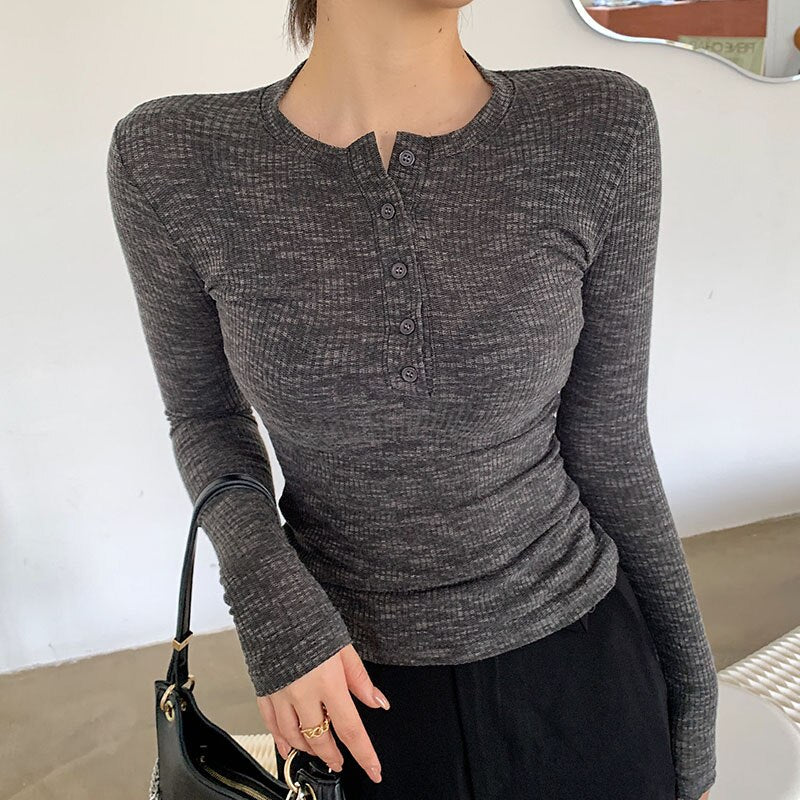 2021 Spring Thin Cotton T-shirts Tees Women's Elastic Slim Solid Soft Semi-transparent O-neck Tshirt Top Real Photos