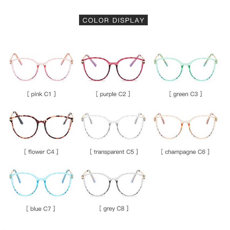 NEW ARRIVAL! Trends Office Anti Blue Light Oversized Retro Computer Glasses Women Blue Blocking Gaming Big Size Eyeglasses Frame