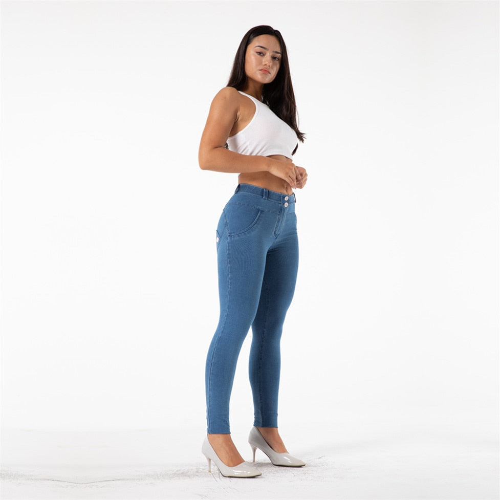 NEW! Shascullfites Butt Lift Jeans. Vintage Jeans - High Elasticity Stretch Shapewear Style Fit.