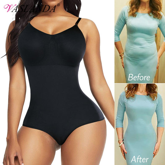 NEW! Women's Bodysuit Shapewear! Full Body Shaper. V-neck Tank Top & Waist Trainer Camisole with Slimming Fabric.