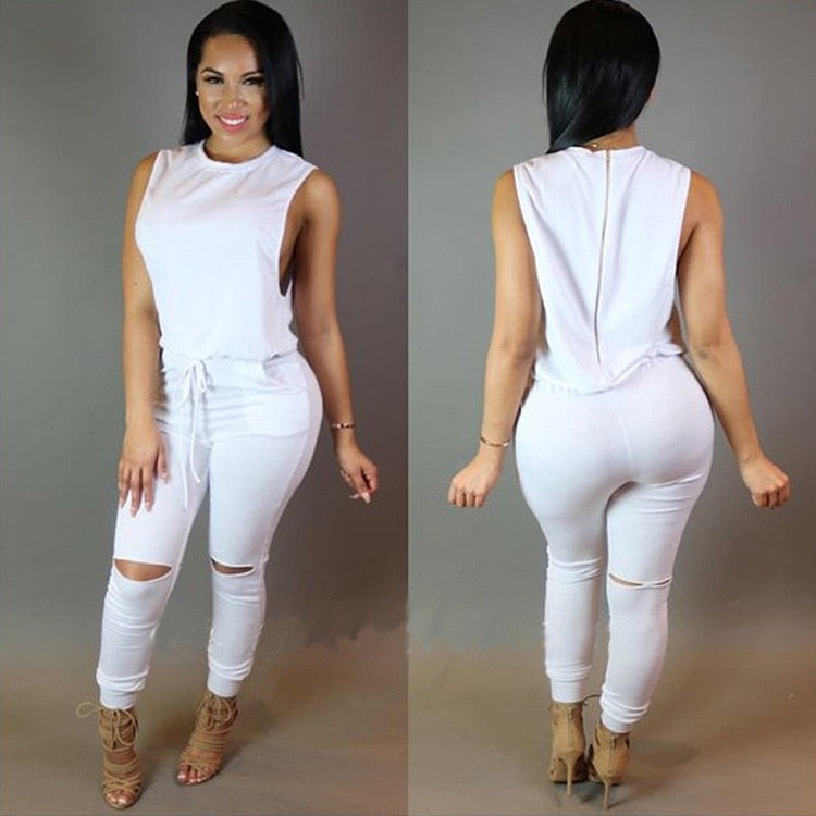 Hollow sexy jumpsuit Women's jumpsuit combinaison femme