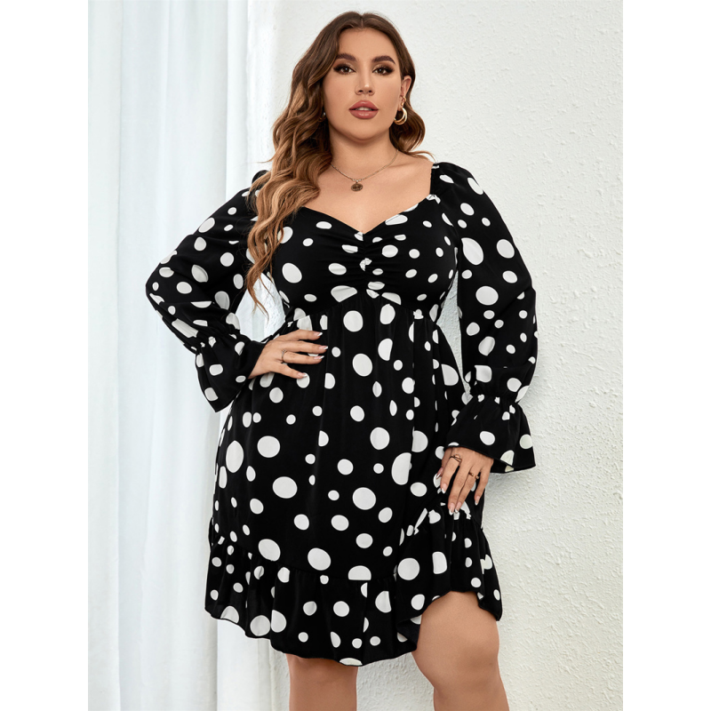 XL-4XL Women Dresses plus Size Ladies Skirt Casual plus Size Female Dress