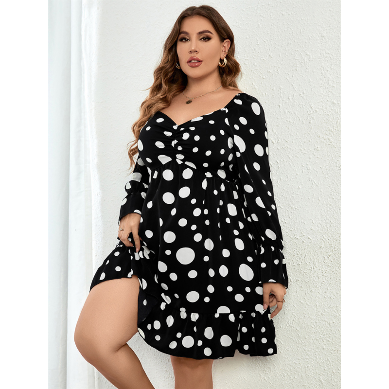 XL-4XL Women Dresses plus Size Ladies Skirt Casual plus Size Female Dress