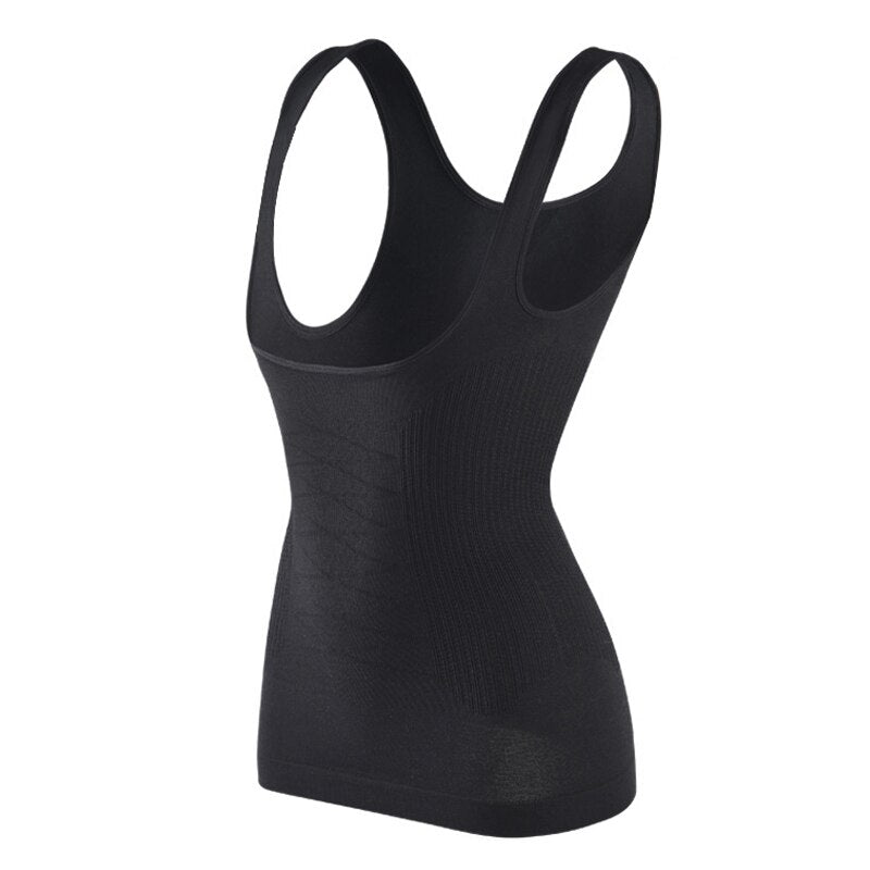 YBFDO Women Shapewear Top. Waist Trainer Body Shaper Tank Top. Seamless Compression Vest