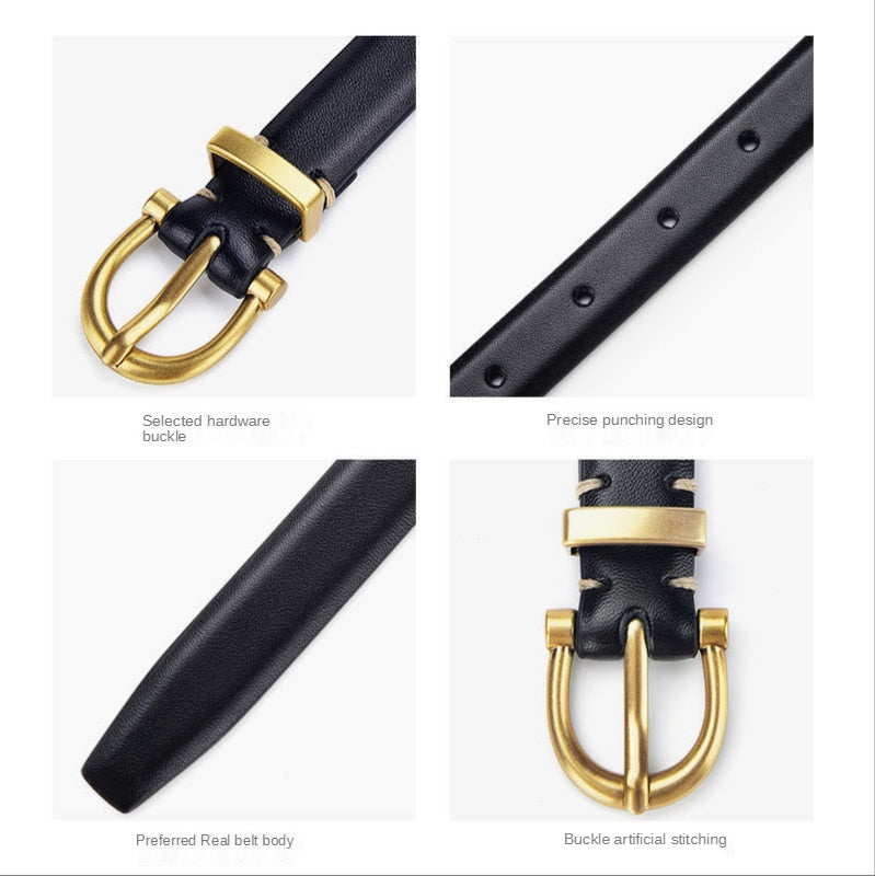 Luxury Designer Women Belt Genuine Leather Female Fashion Metal Belt Buckle Waistband (3 Colors!) High Quality Trend Belt Lady New