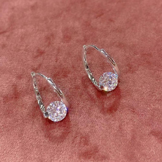 Halolux Lymphvity Germanium Earrings Lymphvity Magnetherapy Germanium Earring For Women Lymphatic Drainage Zircon Stud Earrings