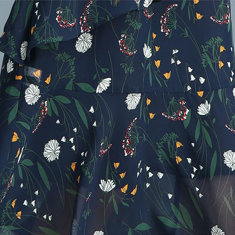 Elegant Printed Chiffon Slim Skirts 2023 Summer Casual Women Clothing Elastic High Waist All-match Fashion Mermaid Skirt Female