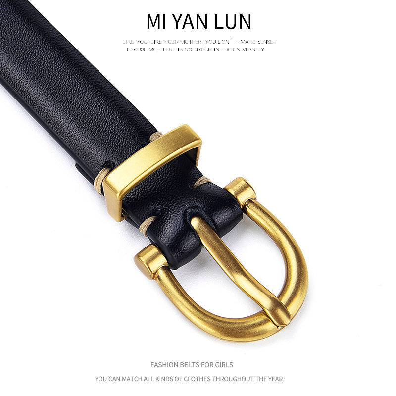 Luxury Designer Women Belt Genuine Leather Female Fashion Metal Belt Buckle Waistband (3 Colors!) High Quality Trend Belt Lady New