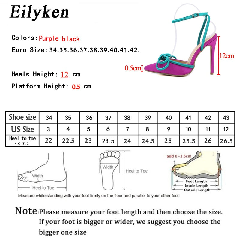 NEW ARRIVAL! Eilyken 2023 Silk Pumps with Ankle Buckle Strap. Pointed Toe & Heel Shoes.