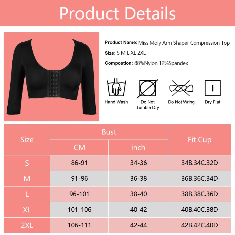 NEW! Shaper Top for Women Arm Compression Fabric with Front Closure Bra - Cropped Tank Top Shapewear with Back Support Body Shaper.