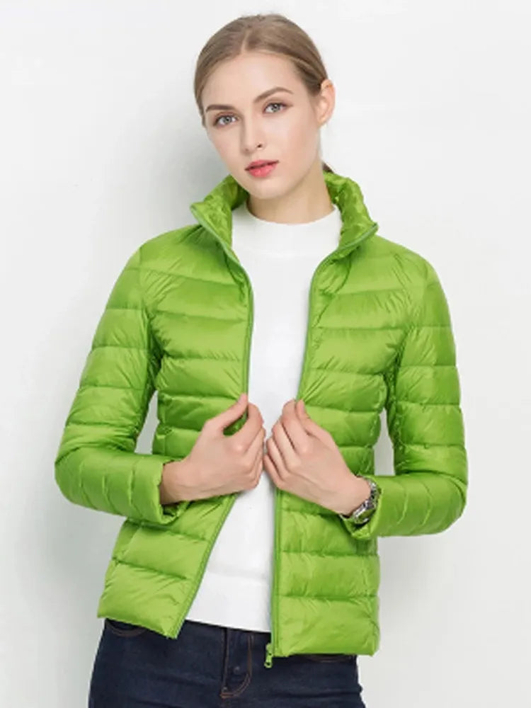 Trending Womens Top Pick! Winter Coat. New Ultra-Light White Duck Down Jacket. Slimming Winter Puffer Jacket. Wind resistant Down. Sizes up to 7XL now Available!