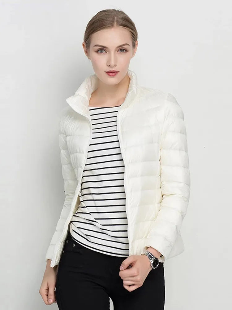 Trending Womens Top Pick! Winter Coat. New Ultra-Light White Duck Down Jacket. Slimming Winter Puffer Jacket. Wind resistant Down. Sizes up to 7XL now Available!