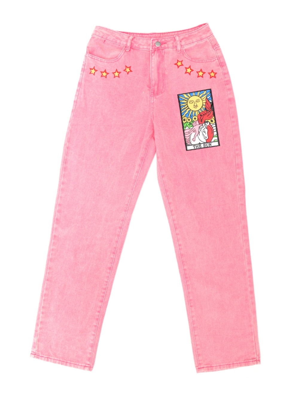 Womens Jeans Star Cartoons Pattern! Printed Pattern.