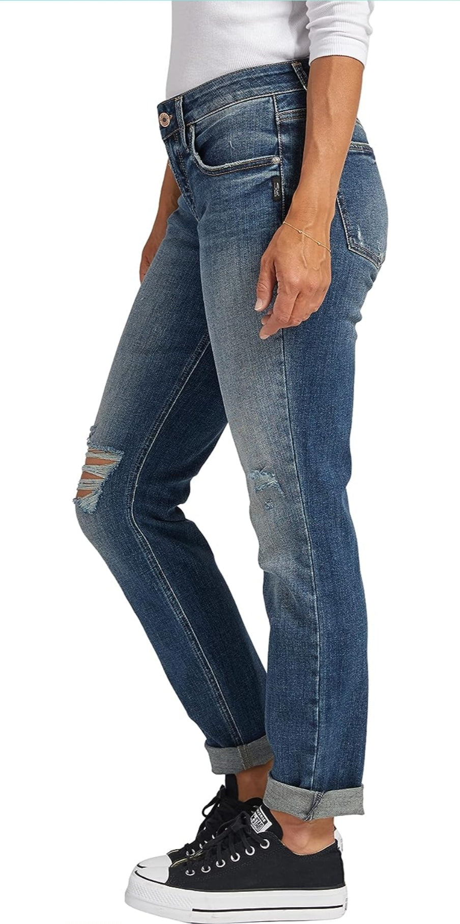 Silver Jeans Co. Women's Boyfriend Mid Rise Slim Leg Jeans https://a.co/d/3k5bfkZ