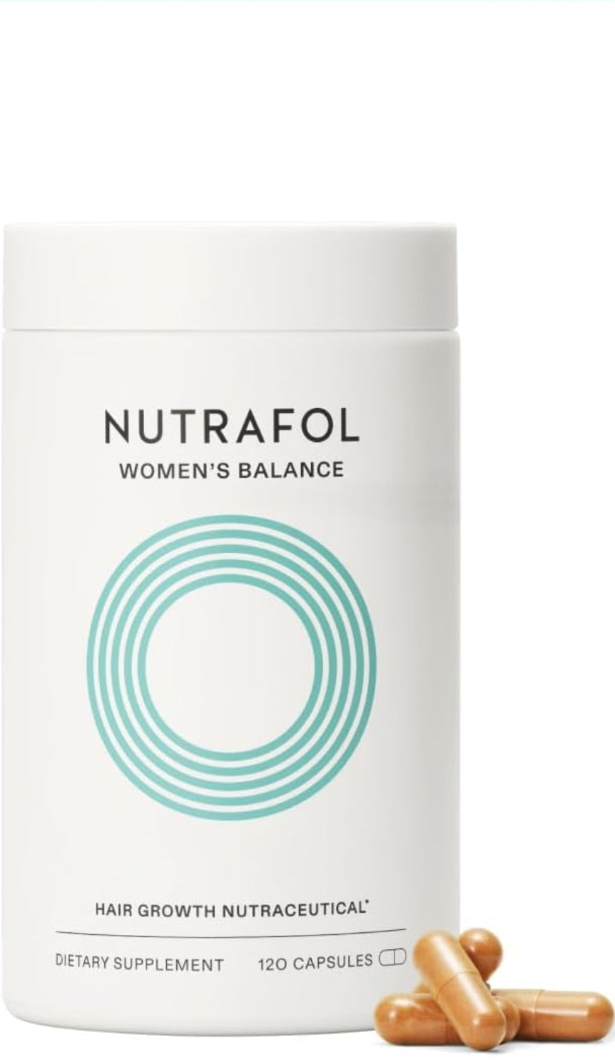 Nutrafol Women's Balance Hair Growth Supplements, Ages 45 and Up, Clinically Proven Hair Supplement for Visibly Thicker Hair and Scalp Coverage, Dermatologist Recommended - 1 Month Supply https://a.co/d/8JDIqYZ