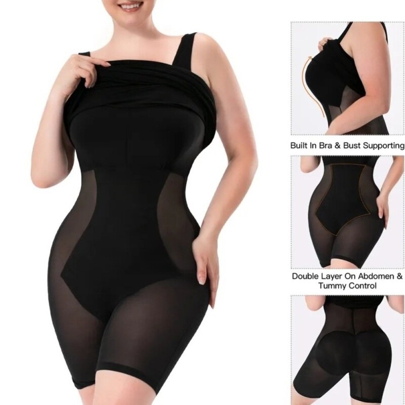 NEW ARRIVAL! Women's Sleeveless Tank Midi Dress!  Double Layer - Belly Tightening and Buttocks Lifting Body Shaping Bodysuit Skirt.