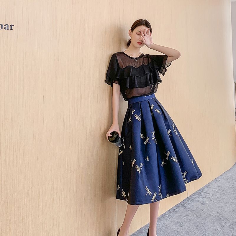 NEW! Spring Summer Vintage All-match Women's Clothing A-line Skirt 2023 New Temperament Streetwear Korean Polka Dot new Tutu Skirt